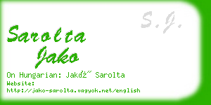 sarolta jako business card